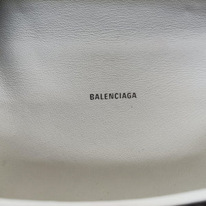 Pre-owned Balenciaga Hourglass Graffiti White×Black Leather  shoulderbag | stylenewstar