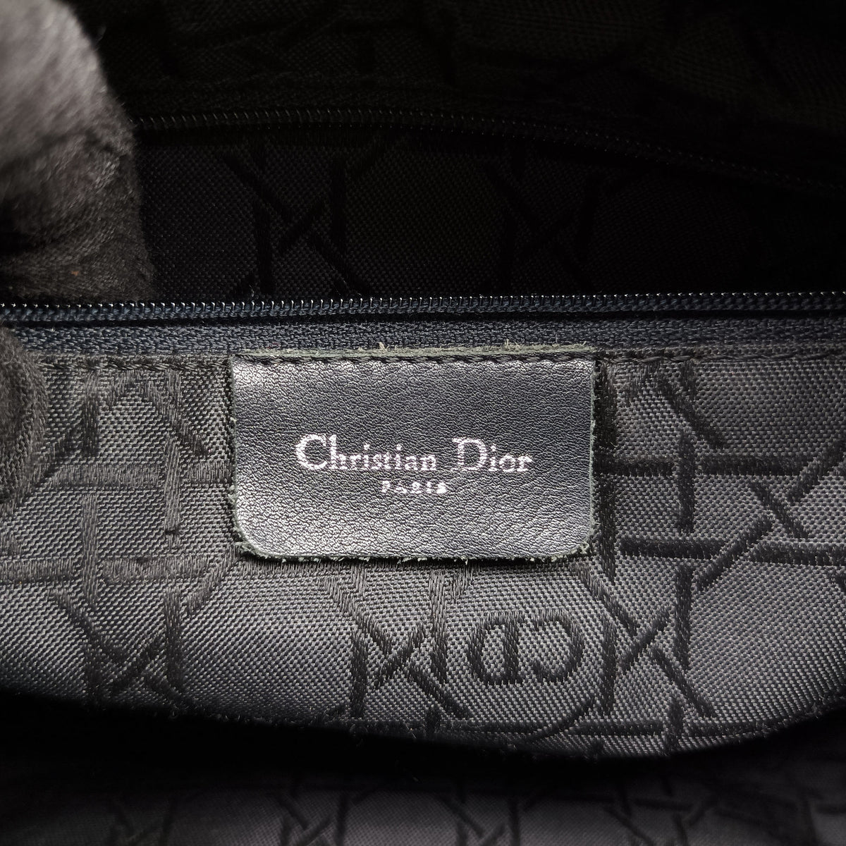 Secondhand Christian Dior Lady Dior Green Nylon×Patent  handbag | stylenewstar