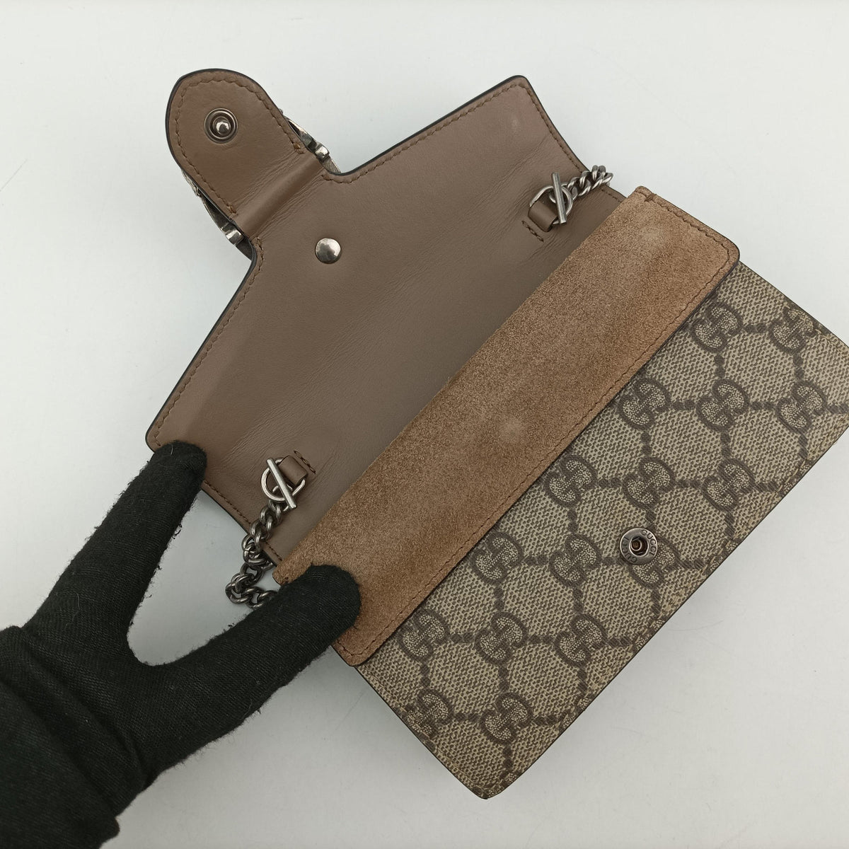 Secondhand Gucci Dionysus Brown×Beige PVC coated canvas×suede 476432 shoulderbag | stylenewstar