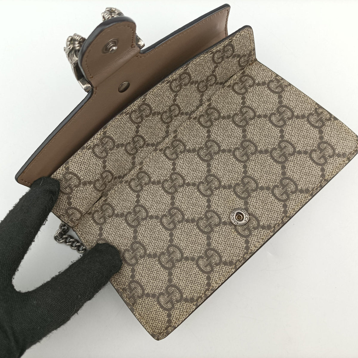 Secondhand Gucci Dionysus Brown×Beige PVC coated canvas×suede 476432 shoulderbag | stylenewstar