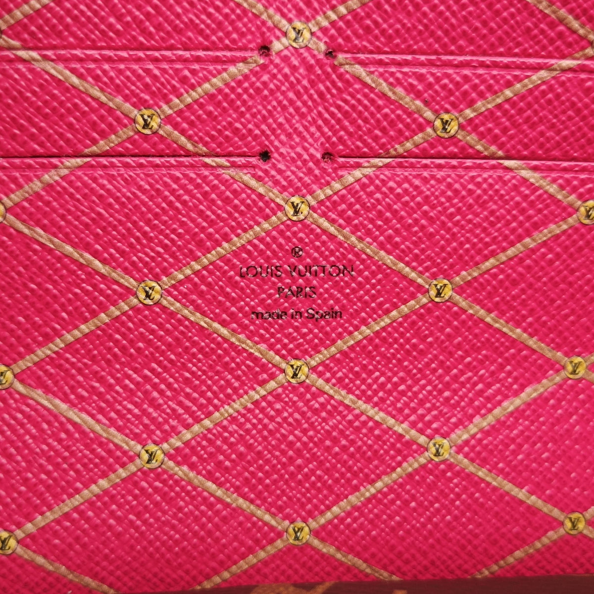 Pre-owned Louis Vuitton Pochette Weekend brown×Fuchsia Pink Monogram Canvas M62456 shoulderbag | stylenewstar