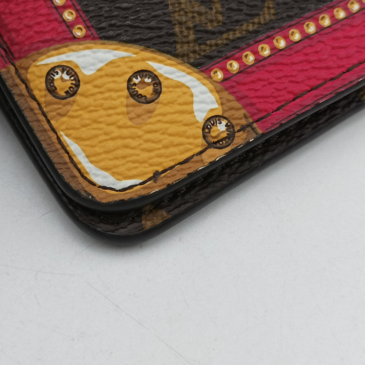 Pre-owned Louis Vuitton Pochette Weekend brown×Fuchsia Pink Monogram Canvas M62456 shoulderbag | stylenewstar