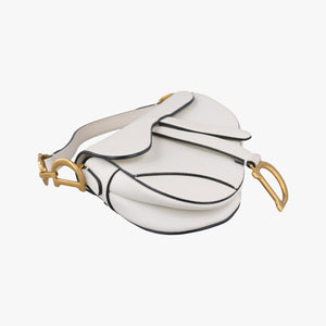 Pre-owned Christian Dior Saddle White Leather  handbag | stylenewstar