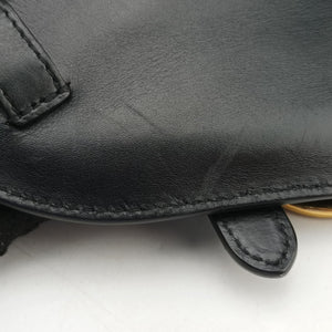 Vintage Christian Dior saddle Black leather  bum bag/waist bag | stylenewstar