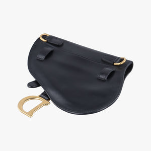 Vintage Christian Dior saddle Black leather  bum bag/waist bag | stylenewstar