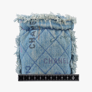 Vintage Chanel Matelasse Mini Bucket Blue Denim AP2603 shoulderbag | stylenewstar