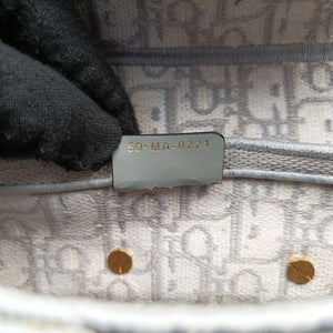 Pre-owned Christian Dior Saddle Grey Jacquard  handbag | stylenewstar