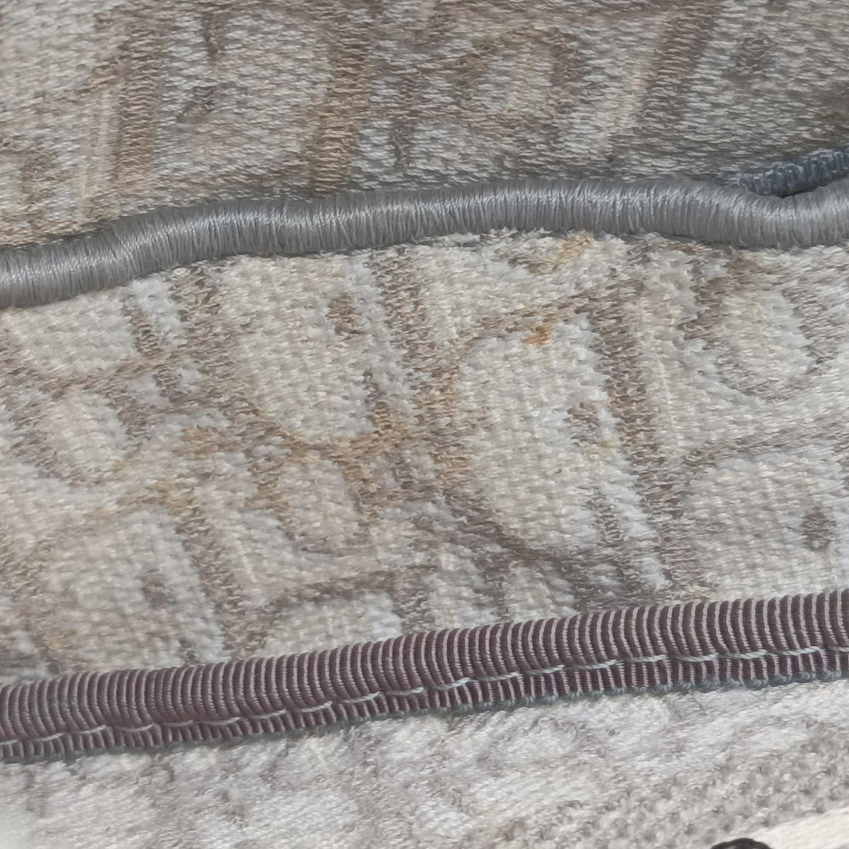 Pre-owned Christian Dior Saddle Grey Jacquard  handbag | stylenewstar