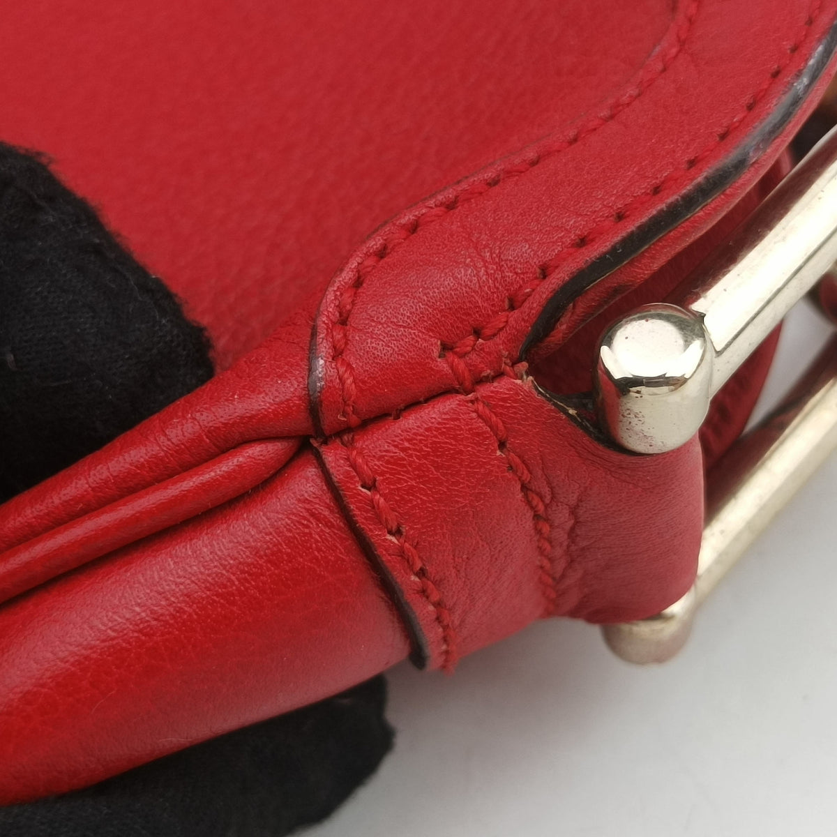 Vintage Gucci Bamboo Red Leather 282315 shoulderbag | stylenewstar