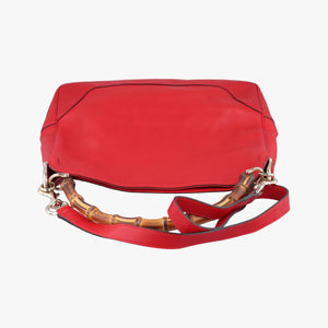 Vintage Gucci Bamboo Red Leather 282315 shoulderbag | stylenewstar