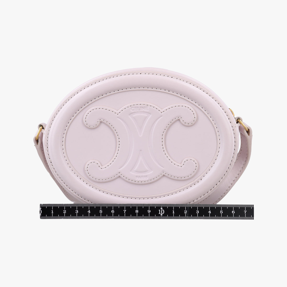 Pre-owned Celine Oval Purse Cuir Triomphe Pink Leather  shoulderbag | stylenewstar