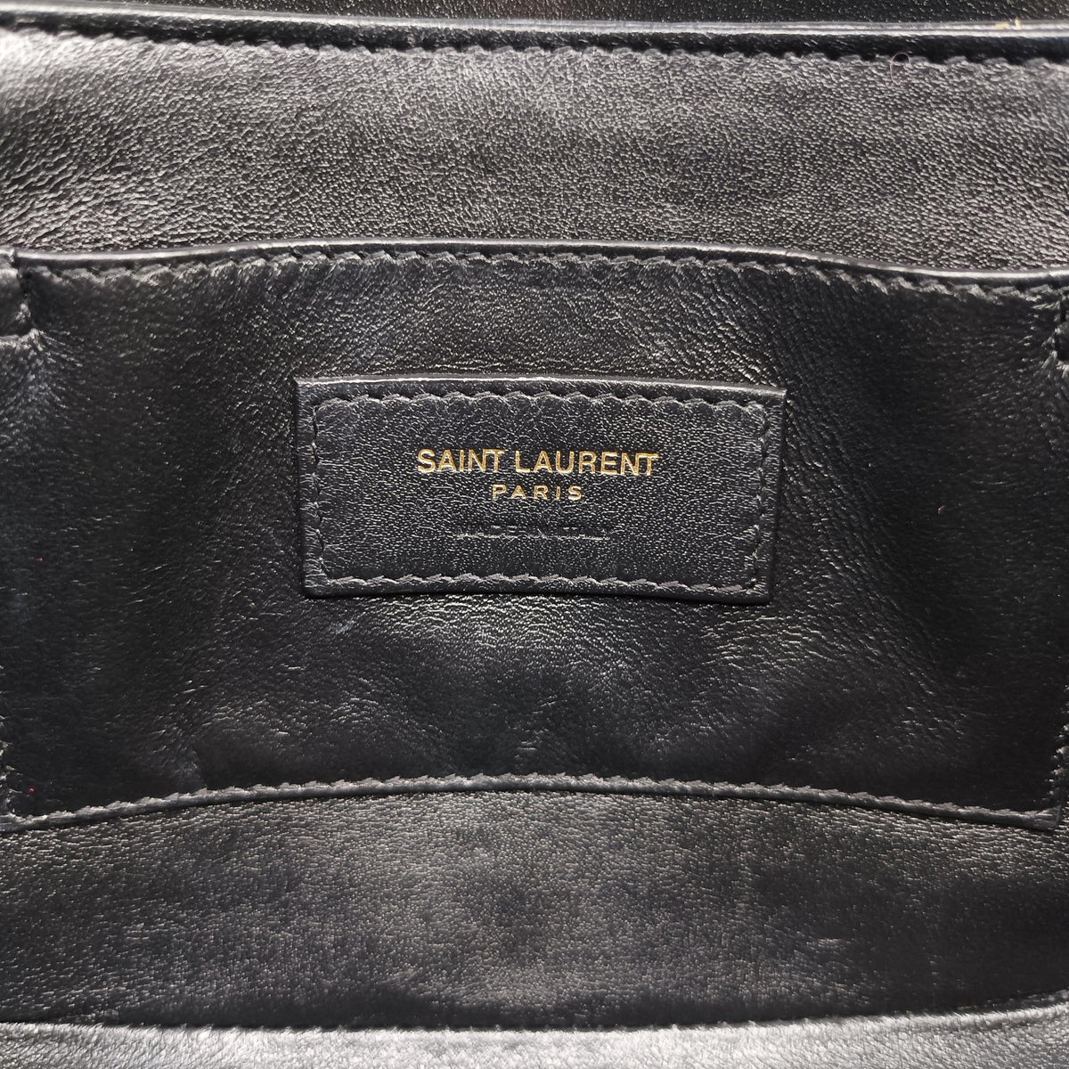 Pre-owned Yves Saint Laurent Solferino Black Leather 634306 shoulderbag | stylenewstar