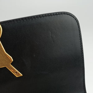 Pre-owned Yves Saint Laurent Solferino Black Leather 634306 shoulderbag | stylenewstar
