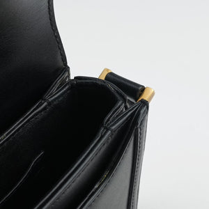 Pre-owned Yves Saint Laurent Solferino Black Leather 634306 shoulderbag | stylenewstar