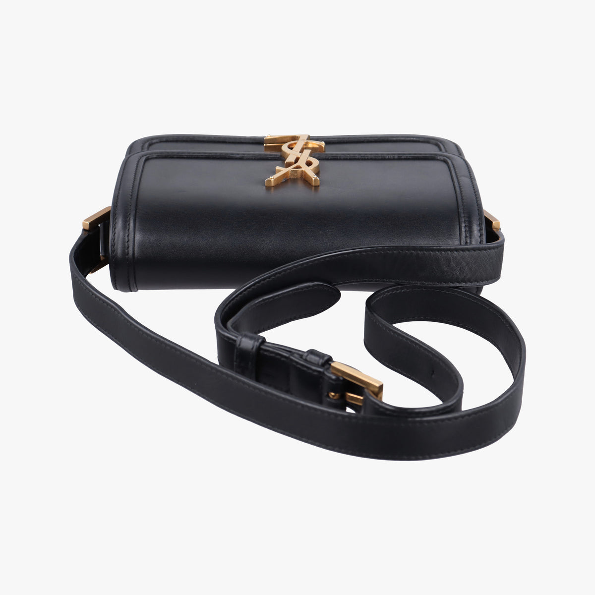 Pre-owned Yves Saint Laurent Solferino Black Leather 634306 shoulderbag | stylenewstar