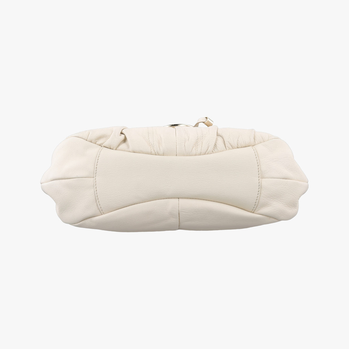 Pre-owned Yves Saint Laurent Saharienne White Leather 139268 shoulderbag | stylenewstar