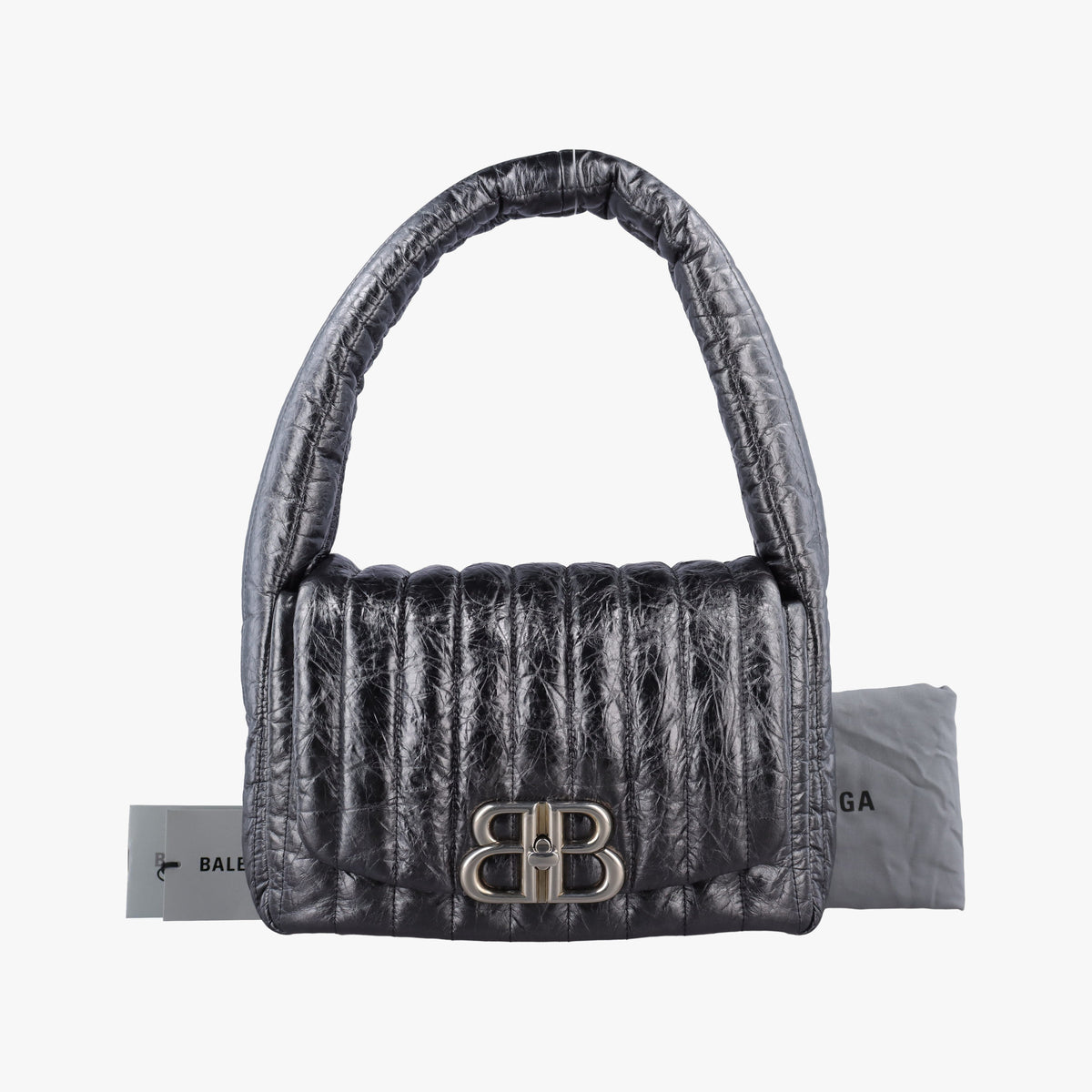 Pre-owned Balenciaga Monaco Small STEEL GREY Calf 787896 shoulderbag | stylenewstar