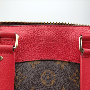 Pre-owned Louis Vuitton RETIRO PM brown×CERISE Monogram Canvas×calf leather M40546 shoulderbag | stylenewstar