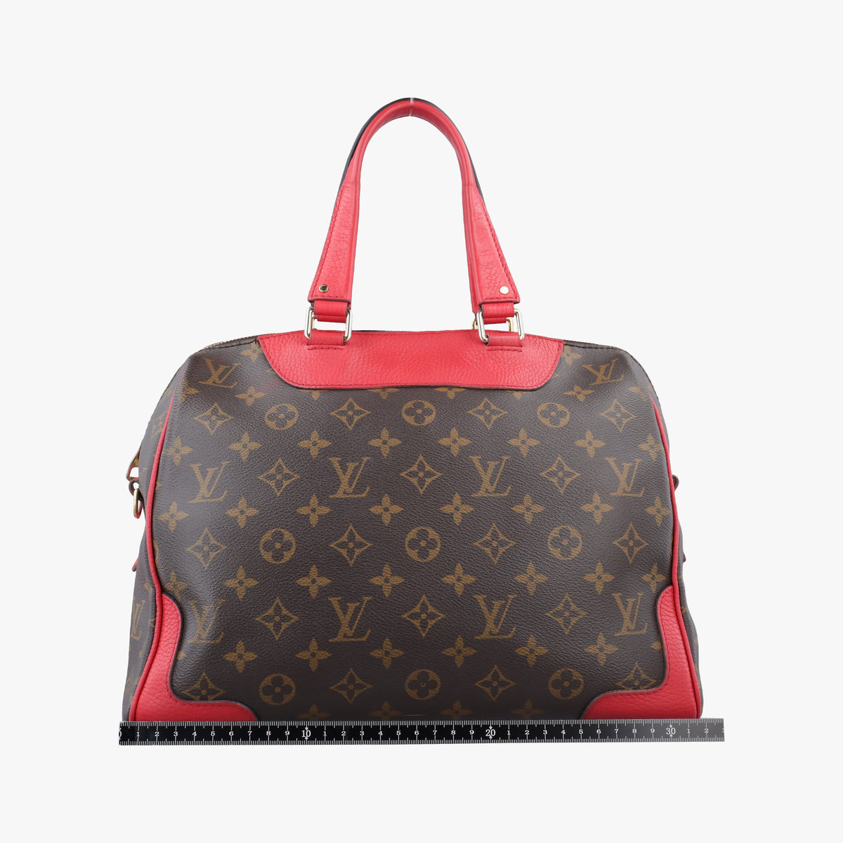 Pre-owned Louis Vuitton RETIRO PM brown×CERISE Monogram Canvas×calf leather M40546 shoulderbag | stylenewstar