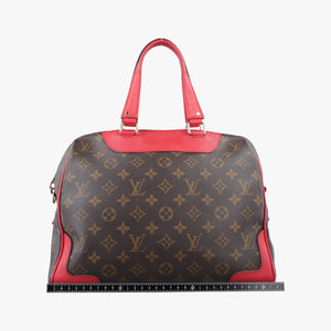 Pre-owned Louis Vuitton RETIRO PM brown×CERISE Monogram Canvas×calf leather M40546 shoulderbag | stylenewstar