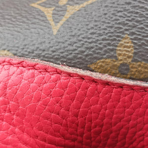 Pre-owned Louis Vuitton RETIRO PM brown×CERISE Monogram Canvas×calf leather M40546 shoulderbag | stylenewstar
