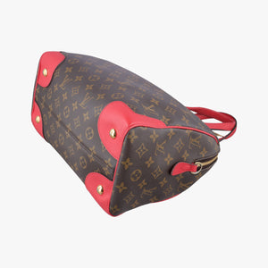 Pre-owned Louis Vuitton RETIRO PM brown×CERISE Monogram Canvas×calf leather M40546 shoulderbag | stylenewstar