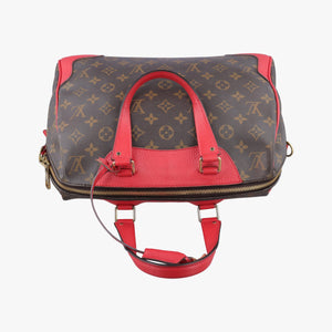 Pre-owned Louis Vuitton RETIRO PM brown×CERISE Monogram Canvas×calf leather M40546 shoulderbag | stylenewstar