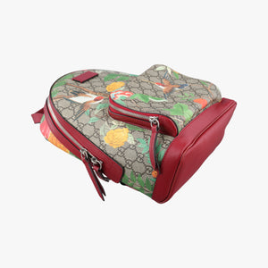 Pre-owned Gucci GG Supreme Tian beige×Multicolour PVC coated canvas×Leather 427042 backpack/rucksack | stylenewstar