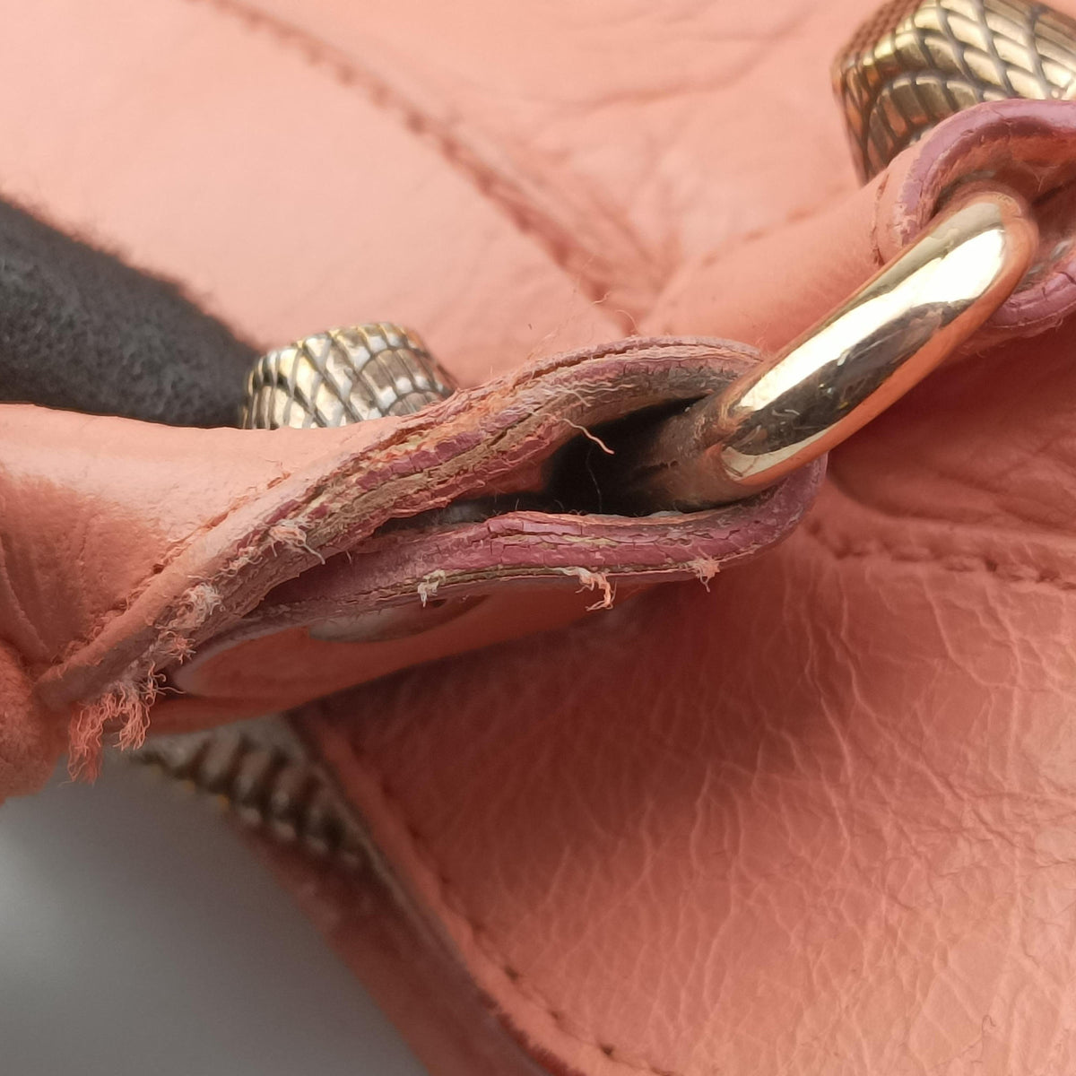 Pre-owned Balenciaga The First Orange Pink lambskin  shoulderbag | stylenewstar