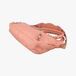 Pre-owned Balenciaga The First Orange Pink lambskin  shoulderbag | stylenewstar