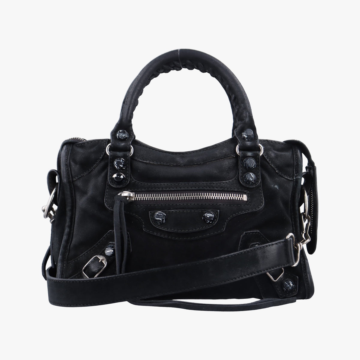 Vintage Balenciaga Classic City Mini Black Suede  shoulderbag | stylenewstar