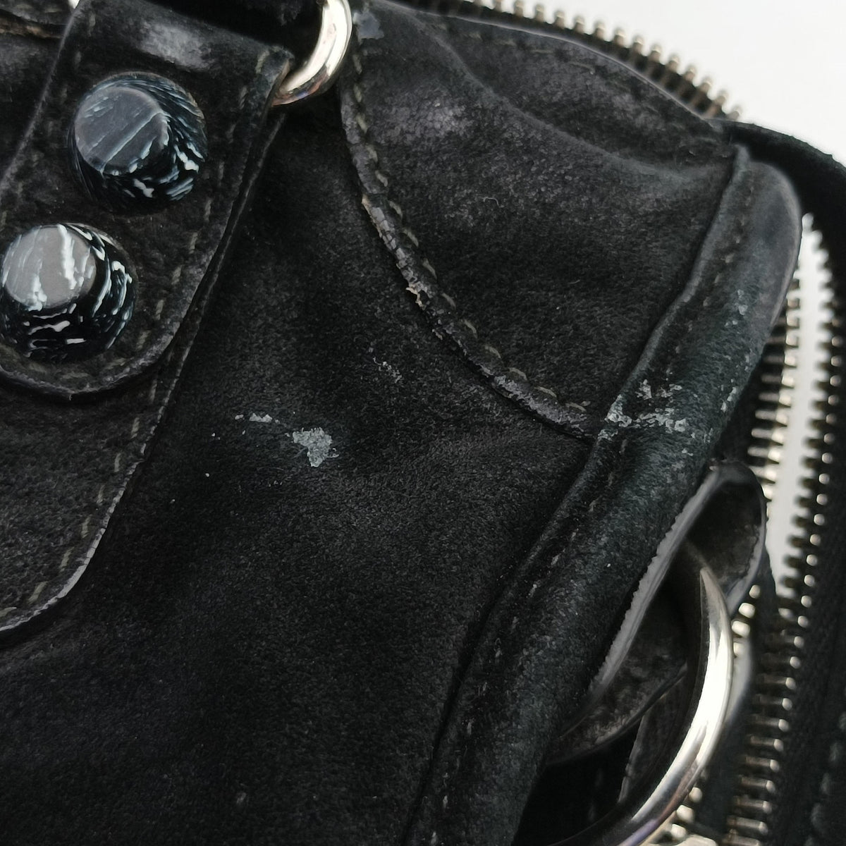 Vintage Balenciaga Classic City Mini Black Suede  shoulderbag | stylenewstar