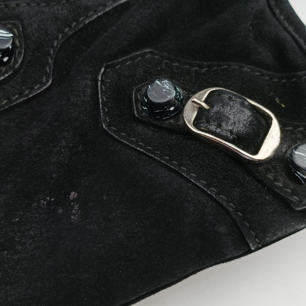 Vintage Balenciaga Classic City Mini Black Suede  shoulderbag | stylenewstar