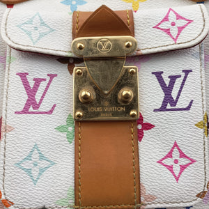 Pre-owned Louis Vuitton Speedy 30 white Monogram Multicolor M92643 handbag | stylenewstar
