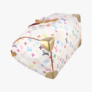 Pre-owned Louis Vuitton Speedy 30 white Monogram Multicolor M92643 handbag | stylenewstar