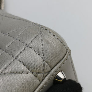 Vintage Christian Dior Lady Dior Silver Leather  handbag | stylenewstar