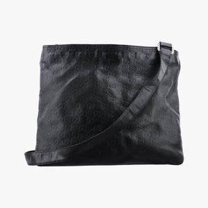 Pre-owned Gucci Guccissima messenger Black Leather 201446 shoulderbag | stylenewstar
