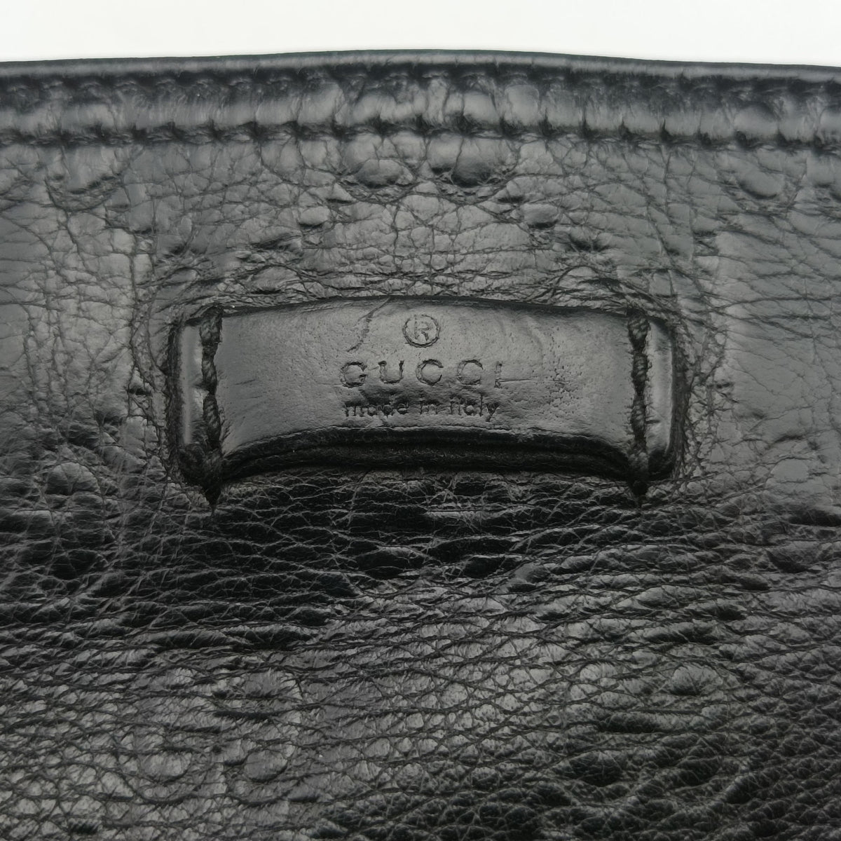 Pre-owned Gucci Guccissima messenger Black Leather 201446 shoulderbag | stylenewstar