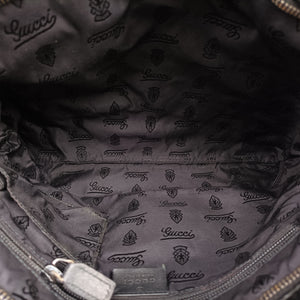 Pre-owned Gucci Guccissima messenger Black Leather 201446 shoulderbag | stylenewstar