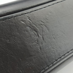 Vintage Chanel GABRIELLE  print Black Suede ×Leather  shoulderbag | stylenewstar