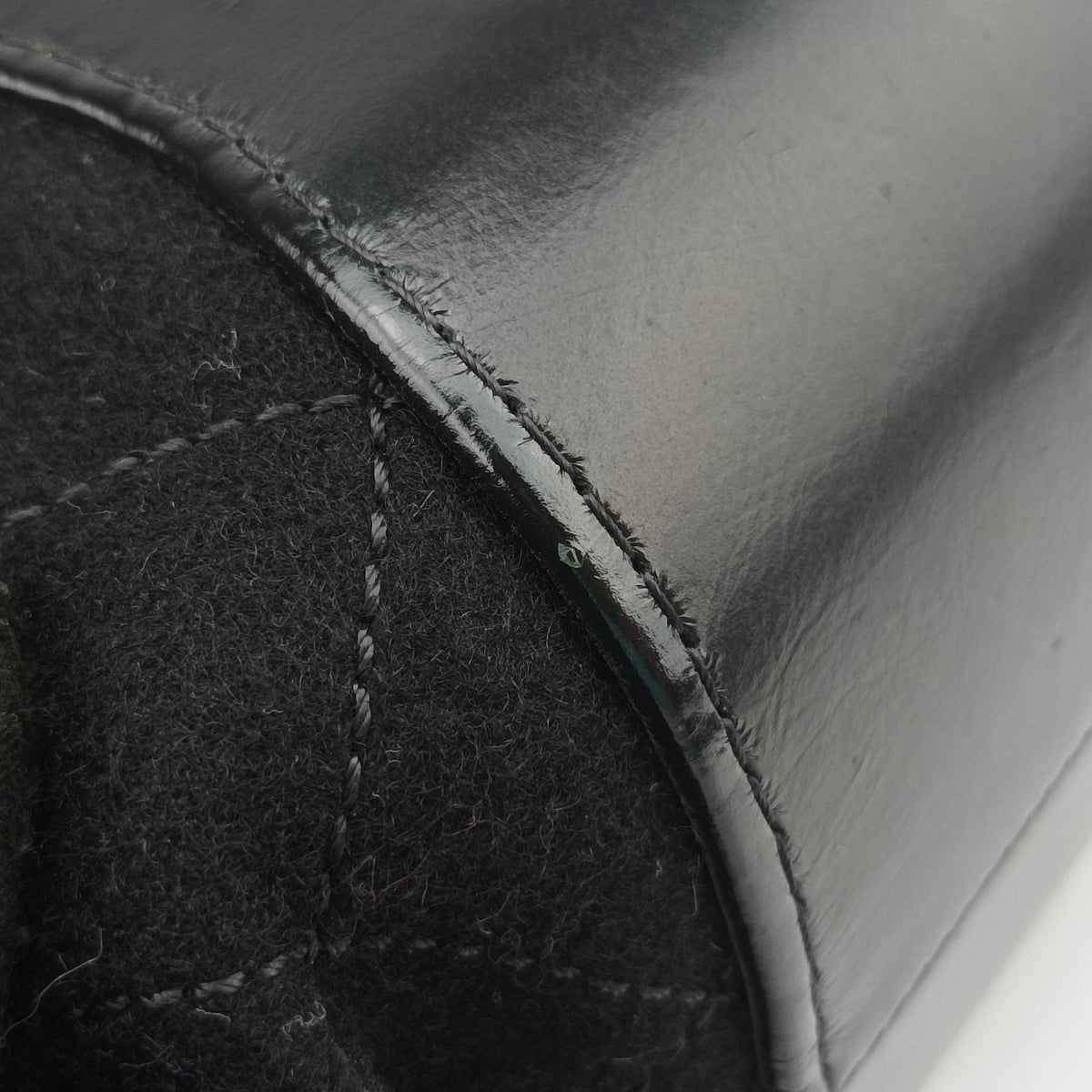 Vintage Chanel GABRIELLE  print Black Suede ×Leather  shoulderbag | stylenewstar