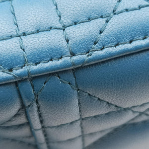 Secondhand Christian Dior Lady Dior micro vanity Blue lambskin  shoulderbag | stylenewstar