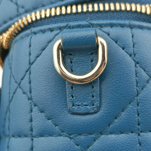 Secondhand Christian Dior Lady Dior micro vanity Blue lambskin  shoulderbag | stylenewstar