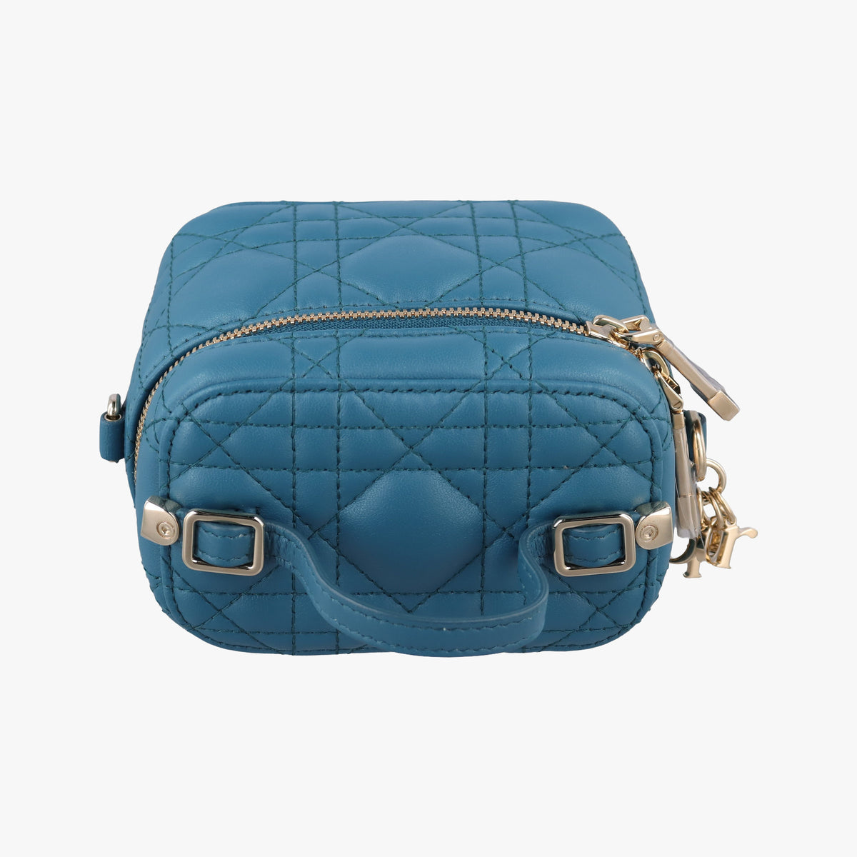 Secondhand Christian Dior Lady Dior micro vanity Blue lambskin  shoulderbag | stylenewstar