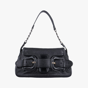 Pre-owned Fendi B bis Black Leather 8BR551 shoulderbag | stylenewstar