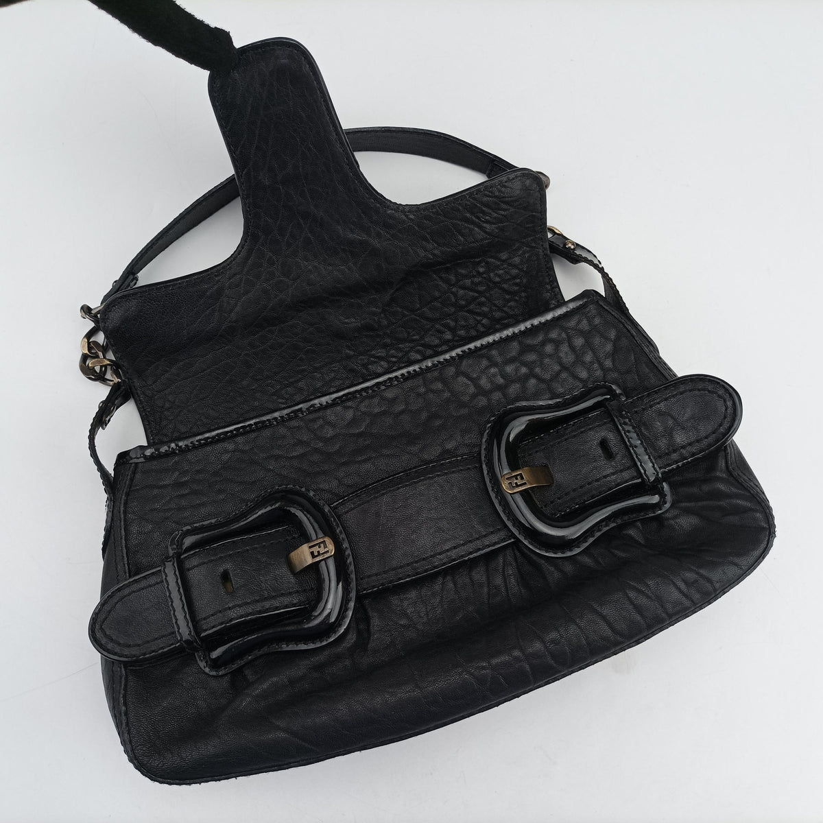 Pre-owned Fendi B bis Black Leather 8BR551 shoulderbag | stylenewstar