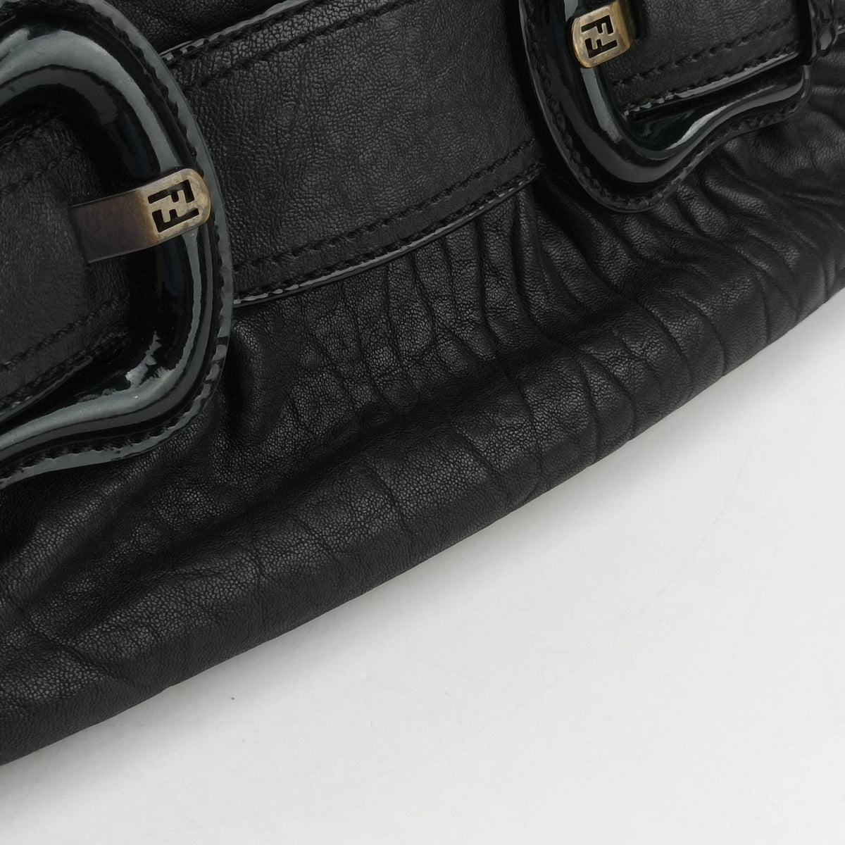 Pre-owned Fendi B bis Black Leather 8BR551 shoulderbag | stylenewstar