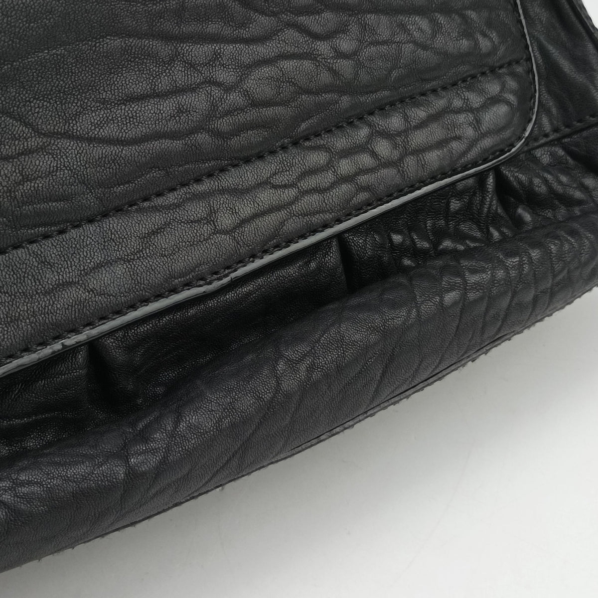Pre-owned Fendi B bis Black Leather 8BR551 shoulderbag | stylenewstar