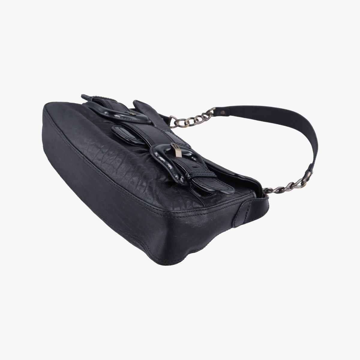 Pre-owned Fendi B bis Black Leather 8BR551 shoulderbag | stylenewstar