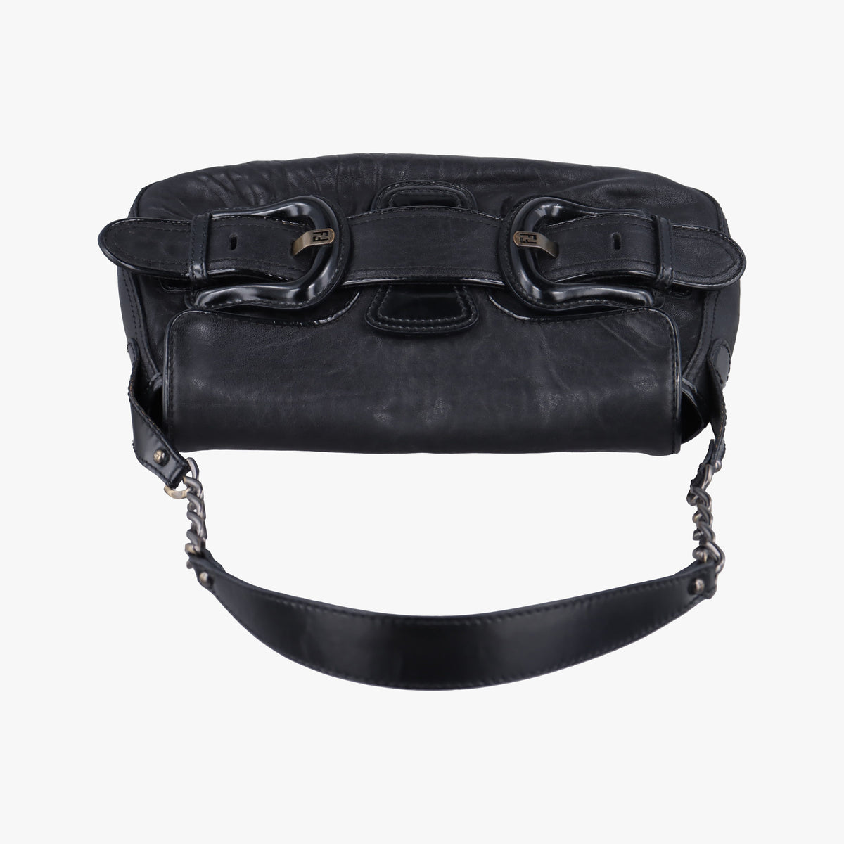 Pre-owned Fendi B bis Black Leather 8BR551 shoulderbag | stylenewstar
